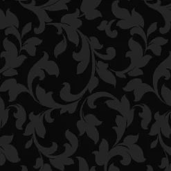 Papel De Regalo Negro Sostenible Con Diseño De Vid Brillante - Bobina De Papel De Regalo De 50 M