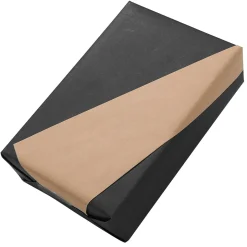 Papel Kraft Liso Negro Reciclado - Bobina De Papel De Regalo De 50 M