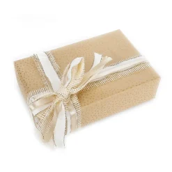 Papel Kraft Reciclado Con Pequeños Puntos Dorados - Rollo De Papel De Envolver De 50 M