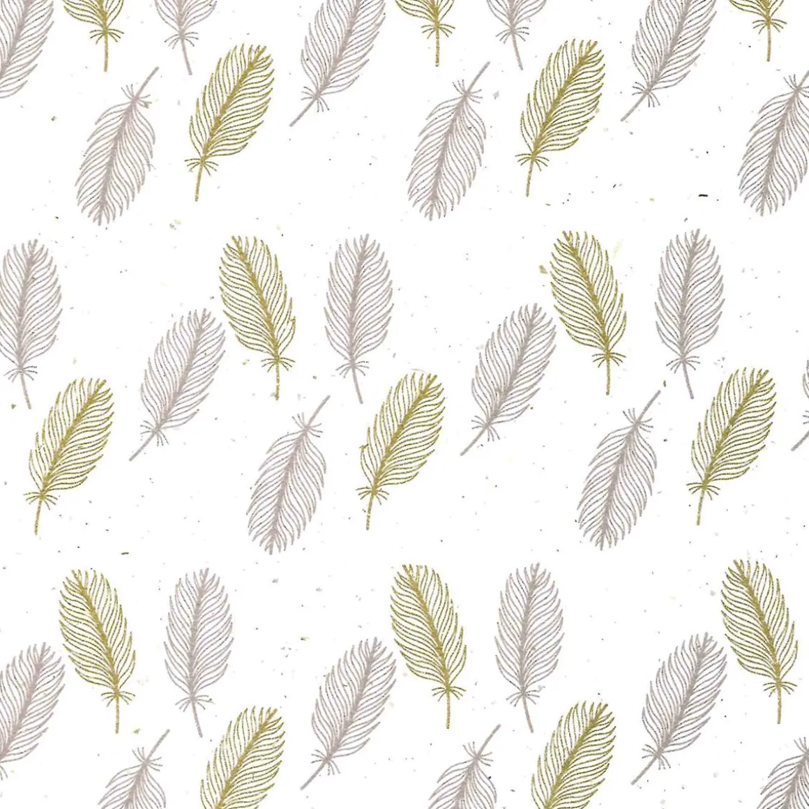 Papel Kraft Sostenible De Remolacha Azucarera Con Plumas En Color Rosado Y Dorado - Rollo De Papel De Regalo De 50 M