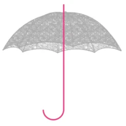 Paragüero De Metal Rosa, 100 Cm