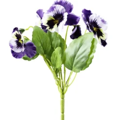 Pensamientos Flores Artificiales Morado, 27 Cm