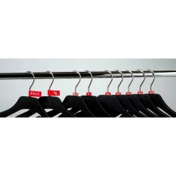 Percha Soft Touch Con Barra Con Pinzas 45 Cm, 1 Paquete De 10 Piezas