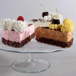 Piezas De Tarta De Chocolate, Juego De 2 Muñecos De Comida De 12 Cm