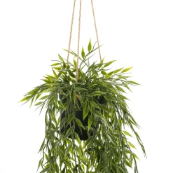Planta Artificial Ampolla De Bambú Colgante 20 X 50 Cm