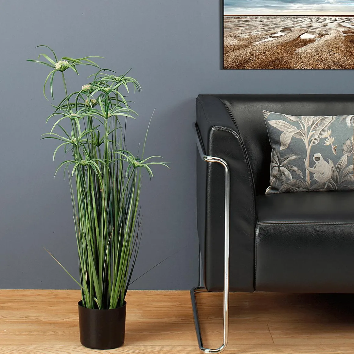 Planta Artificial De Papiro En Maceta De 90 Cm