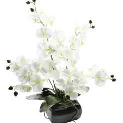 Planta Artificial Orquídea Blanco, 40 Cm