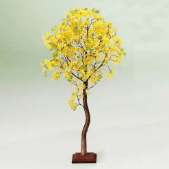 Árbol Artificial De Forsythia Con Soporte 120 Cm
