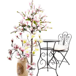 Árbol De Flores De Magnolia Artificial, 180 Cm