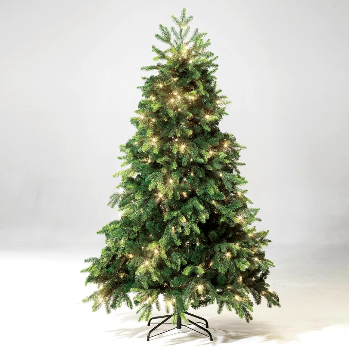 Árbol De Navidad Artificial Abeto Noble Con LED 210 Cm