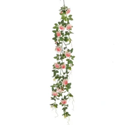 Rosal Artificial Rosa, 125 Cm Con Azada