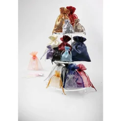 Saquitos De Organza 10 Cm, 50 Piezas, Rosado