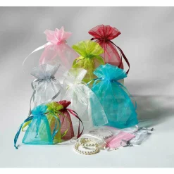 Saquitos De Organza 18 Cm, 50 Piezas, Burdeos