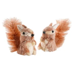 Set De 2 Figuras Decorativas De Ardilla, 11 Cm De Altura