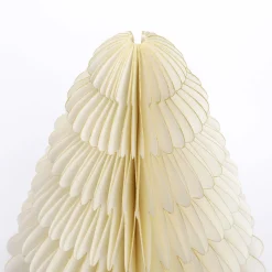 Set De Abetos De Papel Nido De Abeja De Lujo 3 Piezas Blanco