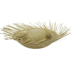 Sombrero De Paja Marrón Natural, 40 Cm Ø