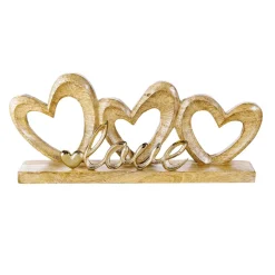 Soporte De Corazón De Madera Con Letras De Amor 35 X 5 X 16 Cm