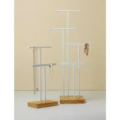 Soporte De Joyería, Expositor En Forma De T 4 Piezas, Altura 50 Cm