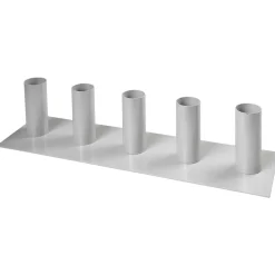 Soporte Metálico 5 Recipientes, 15 Cm De Altura, Gris, Recto