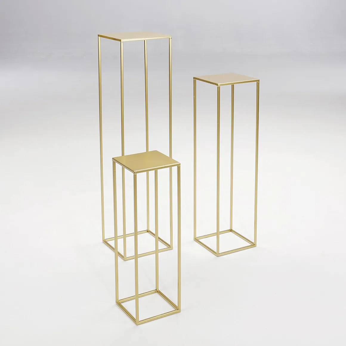 Soporte Para Plantas Juego De Mesa Gold 3pcs.