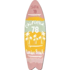 Tabla De Surf De Madera Deco Multicolor 130 Cm