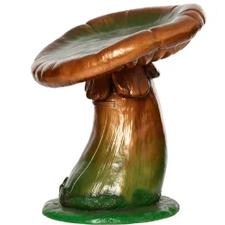 Taburete Seta Escultura De Fibra De Vidrio 54 Cm Oro Verde
