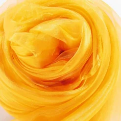 Tela De Chifón, Color Amarillo, 145 Cm