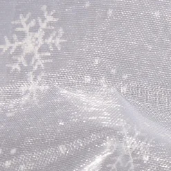 Tela De Organza Copos De Nieve Blanco Anchura 150 Cm