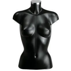 Torso De Plástico Señora 62 Cm, Negro