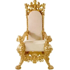 Trono "Estilo Renacentista", Altura 190 Cm, Dorado/marfil