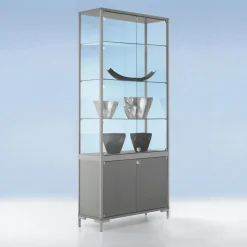 Vitrina Con Almacenaje Y Luz 186x 80cm
