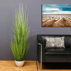 XXL Deco Tiger Grass En Maceta Blanca 150 Cm